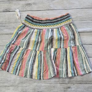 Indigo Rein Colorful Striped A-Line Skirt